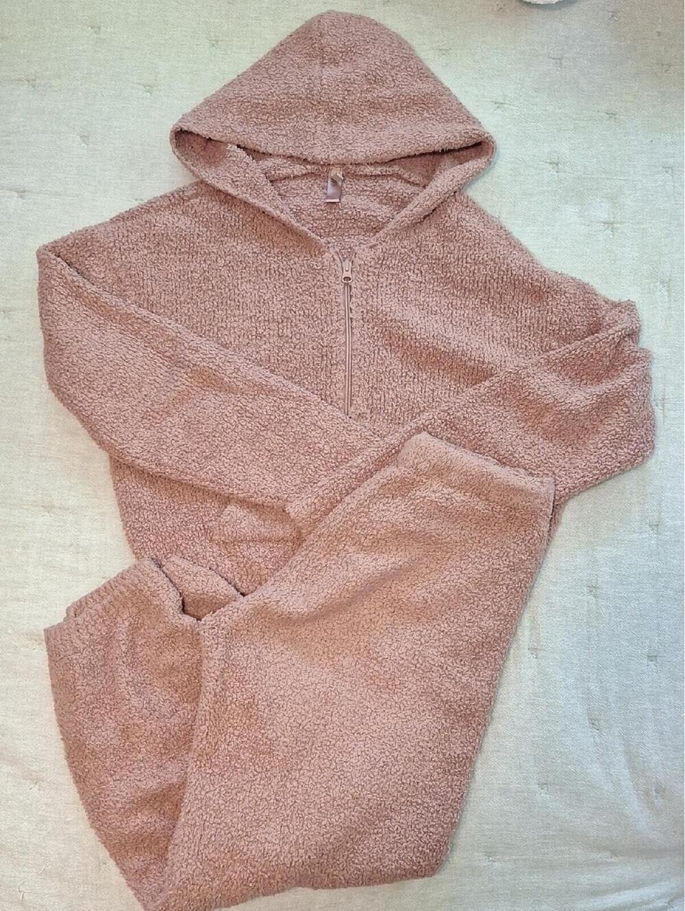 Skims Light Brown Tan Teddy Sweat Set 2 Pc Size Small